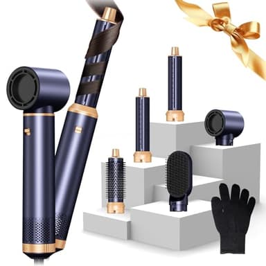 Airbrush 5 en 1 Air Styler Pro Air Brush 5 en 1, Airbrush Cheveux 5 en 1 avec Seche Cheveux, Brosse Soufflante, Fer a Boucler, Thermal Brush, Seche Cheveux 5 en 1 Air Brush Cheveux