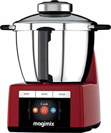 Magimix Robot Cuiseur Multifonction – Cook Expert - Bol Inox 3,5 L, Moteur Professionnel 1700 W – 12 Programmes Automatiques – Rouge