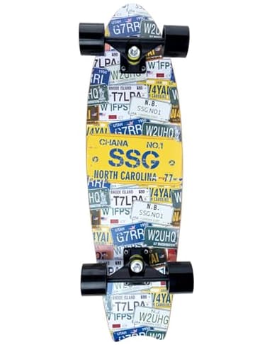 Cruiser Skate Type Surfskate Plates 69 cm Planche en érable avec axes en aluminium, roues de 60 x 45 mm et roulements ABEC-7 pour Carving et Cruising Prêt à l'emploi