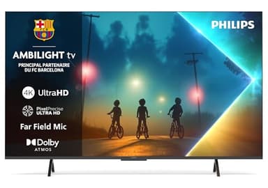 Philips Ambilight 55PUS8200 4K LED Smart TV - Écran 55 Pouces avec Plateforme Pixel Precise Ultra HD, Titan OS et Son Dolby Atmos, Compatible Alexa et Assistant Vocal Google