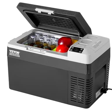 VEVOR Réfrigérateur Portable à Compression 25 L, Mini Frigo de Voiture 12/24 V CC et 100-240 V CA, Glacière à Zone Unique, -20 °C à 20 °C Température Réglable, pour Camion Bateau Maison Camping