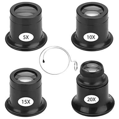 Loupe pour Horloger Oeil Loupe Oculaire Bijoutier Montre Horloge Réparation Loupe Outil Réparation Monoculaire 5X 10x 15x 20x Loupe Horloger pour Réparation Lectronique D'horloge Bijoux