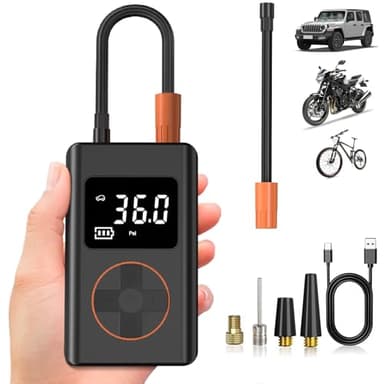 WYRIAZA Gonfleur Pneus Voiture 150PSI Compresseur à Air Portatif Gonfleur Pneus Voiture Sans Fil Mini Compresseur Voiture Portable