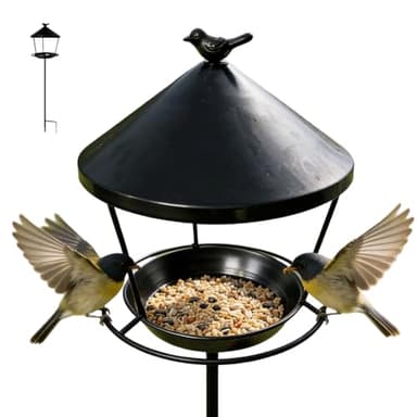 Mangeoire à Oiseaux sur Pied | Station de nourrissage pour Oiseaux Sauvages résistante aux intempéries - Plateaux de nourrissage extérieurs | pour Jardin, Terrasse Et Pelouse
