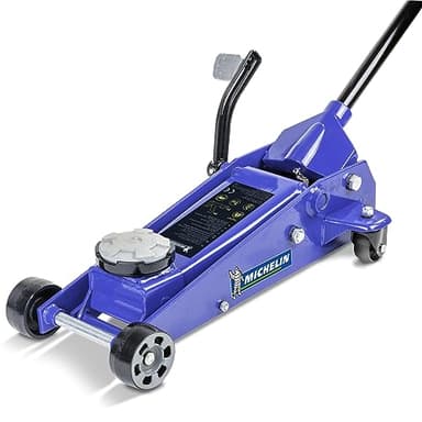 MICHELIN 009554 Cric Hydraulique 3T Levage Rapide – Hauteur 145-490 mm – Direct Twist System – Idéal SUV, 4x4, Camping-Car, Utilitaires – Bras Long 100 cm avec Protection Caoutchouc, Roues Pivotantes