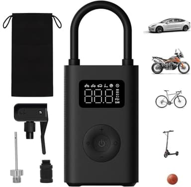 Xiaomi Compresseur d'air électrique portable, 150 PSI Gonfleur de pneu pour voiture, scooter, vélo pneus et balles – Sans fil avec détection numérique de pression