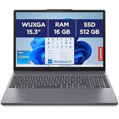 Lenovo IdeaPad Slim 3 15IRH10 - Ordinateur Portable 15.3'' WUXGA (Intel Core i5-13420H, RAM 16Go, SSD 512Go, Intel UHD Graphics, Windows 11 Home) Clavier AZERTY Français - Gris