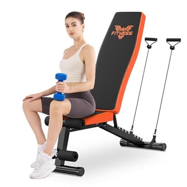 Botifly Banc de musculation réglable pliable avec dossier réglable sur 8 positions Banc de fitness Banc incliné pour un entraînement complet du corps Capacité de poids de 660 lbs