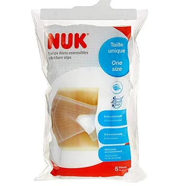 NUK Slips Jetables Maternité | Slips Filet Extensibles | Taille Unique | Blanc | Lot de 5