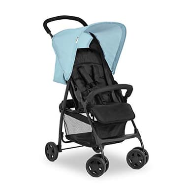 hauck Poussette Compacte Citadine Sport - Ultra Légère Seulement 5,9 kg, Pliable et Inclinable, Jusqu'à 15 kg, Capote Pare-Soleil, Grand Panier 3 kg, Bleu