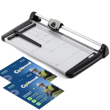 CGOLDENWALL Coupe-Papier Industriel A3 de Capacité de 15 Feuilles, avec Règle Latérale, Grille de Mesure A3-A6 et Garde de Sécurité, Massicot pour Papier, Photo, Papier d'Artisanat, PVC (A3)