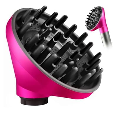 Fixbetter Diffuseur pour Dyson Airwrap Styler HS05 HS01 Accessoire, conversion pour Dyson Airwrap Styler en sèche-cheveux (rose rouge)