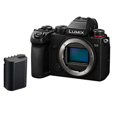 Panasonic Lumix S5 | Appareil Photo Hybride Plein Format + Batterie (24MP, Vidéo 4K 4:2:2 10bit, Double Stabilisation, V-Log, Anamorphique, Compact, Tropicalisé) â€“ Version Française