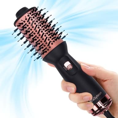 AraSyleon Brosse Soufflante Voyage - Brosse Séche-Cheveux 3 en 1 avec 3 Températures & 3 Vitesses - Ultra Légère (275g) - Double Tension (110-240V)