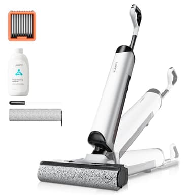 uwant D500 Aspirateur Laveur sans Fil,Désodorisation des réservoirs,portée à plat de 180°, aspiration 17 000 Pa,Auto-Nettoyage et séchage 65°C,Conception Anti-enchevêtrement,Brosse de Sol étanche IPX6