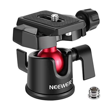Neewer Tête à Balle panoramique avec Rotation de 360° - avec Plateforme Rapide 1/4 et Niveau à Bulle - pour Monopode, Trépied de Caméscope DSLR (Réflexe numérique) - Charge maximale 5 kg