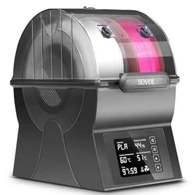 Sovol SH02 Séchoir à filaments, boîte de rangement scellée pour filament pour imprimante 3D, support de bobine avec chauffage PTC, déshydrateur à filament avec écran tactile, ensemble de clés