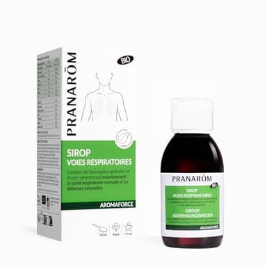 PRANARÔM - Aromaforce - Sirop Voies Respiratoires - Compléments Alimentaires - Aux Huiles Essentielles - Eucalyptus Globulus Et Pin Sylvestre - Vegan - 150 ml