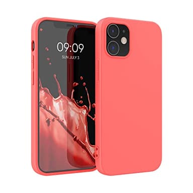 kwmobile Housse Compatible avec Apple iPhone 12 / iPhone 12 Pro Coque - Housse de téléphone Protection Souple en Silicone - Corail Vif