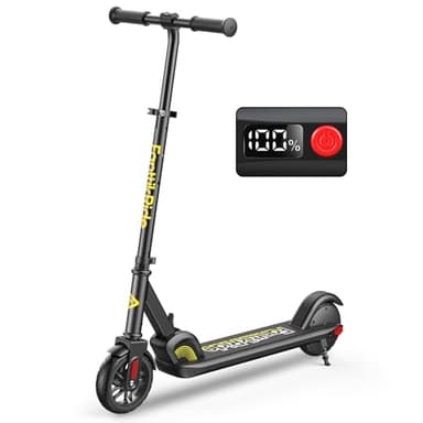 FanttikRide C9 Trottinette Électrique pour Enfants 1,2 m - 1,6 m, 10/16 km/h, Autonomie de 8 km, Écran LED, Hauteur Réglable, Pliable et Légère, pour Enfants jusqu'à 60 kg, Noir