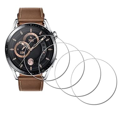 iDaPro Verre Trempé pour Huawei Watch GT 3 GT3 46 mm Protection Ecran, Films Protecteur Montre Installation Facile Anti-rayures et Sans Bulles- Lot de 4