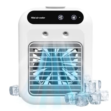 Refroidisseur d'air par évaporation – Ventilateur portable de 600 ml, humidificateur de climatiseur personnel, système de soufflage silencieux | Refroidisseur de marais compact de voyage d