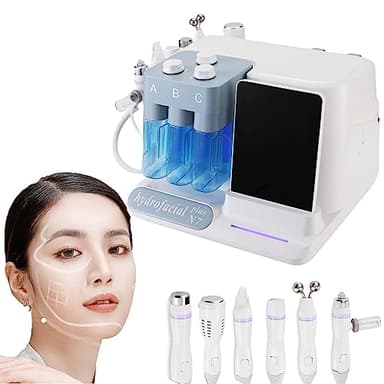 Machine De L'Oxygène Hydrafacial Beauté, Hydroxyde Bulle 6-In-1 Professionnel Diamant Microdermabrasion Water Peeling Hydro Dermabrasion Rf Scrubber Hydrafacial