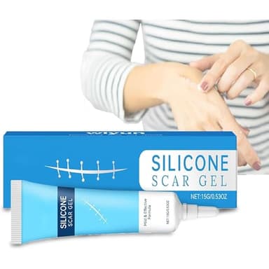 Gel Cicatrice en silicone Premium, Baume cicatrisant, absorption rapide, formule sans huile, atténue les cicatrices et les rougeurs - doux pour les peaux sensibles 15g