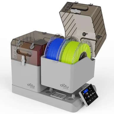 Chitu Systems FilaPartner Filament Dryer, 2025 Nouvelle 4 Bobines Sécheur de Filament pour Imprimante 3D avec 2 Chambres Amovibles, Contrôle Indépendant pour PLA, ABS, TPU, PETG, Compatible AMS Lite