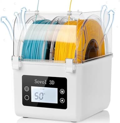 Sovol Sécheur de Filament SH01, Deshydrateur Filament Dryer 2 Rouleaux imprimante 3D pour PLA/PETG/TPU/Matériaux d'impression 3D en Filament