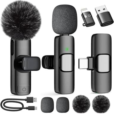 NXPZ Micro Cravate sans Fil, Mini-Microphone à Clip Plug-and-Play avec Réduction de Bruit, Compatible iPhone, Android, Idéal pour Enregistrement Vidéo, Vlogs, TikTok, Youtube, Streaming en Direct