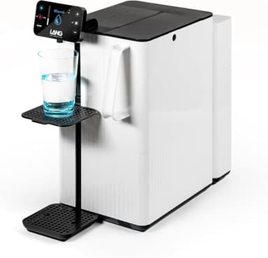 LANGWATER Purificateur d'eau & Mineralisation TheWell2 - Filtration eau potable sans installation, avec Osmose Inverse, UV et Ajout de Minéraux (packs vendu séparément) RO Efficace. Chaud/froid