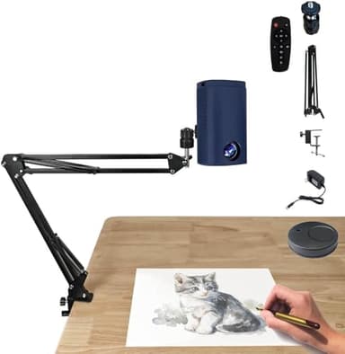 Lampe Projecteur d'Art Portable - Planche de Traçage Imperméable pour Bricolage, Croquis, Dessin & Peinture | Outil de Projection de Bureau (Couleur: Bleu)