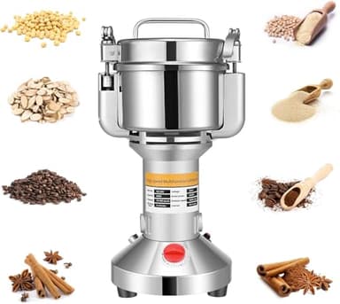 Sunowl Grinder Electrique 500g, Broyeurs à Grains Haute Vitesse 220 V, Herb Moulin à Farine électrique mit 3 Lames, pour Herbes/Épices/Noix/Céréales Maison avec Protection Contre les Surcharges