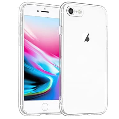 Yisica Coque pour iPhone SE 3/2 (modèle 2022/2020), iPhone 8/7, Coque en Silicone Souple Fine, Coque Transparente pour iPhone 8/7/SE 2020 2022 (Transparente)