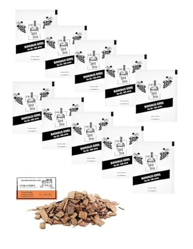 10 x Levure de Vin Bayanus 10g G995 + Copeaux de Chêne Français 20g - Levure pour la Fermentation du Vin | Levure de vin tout usage | Spirit Ferm