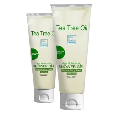 Gel Douche 3 en 1 | Savon Réduit Odeurs Corporelles | Traitement Acné et Boutons Antifongique Mycose et Eczéma 2 x 200 ml