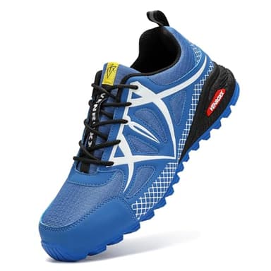 VENROXX Chaussures Trail Homme Légères Basket de Randonnée Respirantes Antidérapantes Chaussures de Marche Outdoor Sports Chaussure de Trekking, Bleu, 43