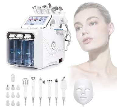 7 en 1 Faciale Hydroélectrique Machine Professionnel,de Soins de La Peau de Hydrofaciaire Microdermabrasion Exfoliante Petit