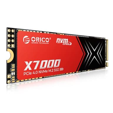 ORICO 1To M.2 NVMe SSD for Gaming, Jusqu'à 7100MB/s, 17μs Temps de Réponse, Disque Interne PCIe Gen 4, Compatibilité PS5 et PC, Livré avec Un Dissipateur Thermique-X7000