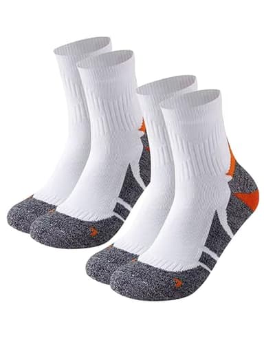 Chaussettes de Course, Anti-Ampoules, Technologie Séchage Rapide, Chaussettes running pour hommes et femmes, Running socks (FR/ES, Numérique, 42, 46, Taille normale, Taille normale, 2, blanc)