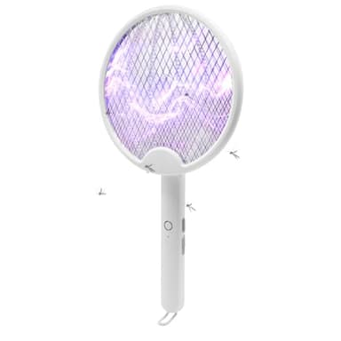 Fsaklaskdy Anti Moustique, Raquette Electrique Insectes, Tue Mouche Electrique Pliable, Tapette Portable, Double Interrupteur pour Moustiques, Mouches, Insectes, Volants, Efficace Contre Les Insectes