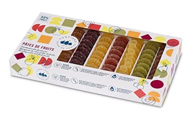 Pâtes de fruits en petits demi Fruits 1 Kg, saveurs (Fraise, cerise, Cassis, Prune, Mandarine, Citron, Poire, Ananas)