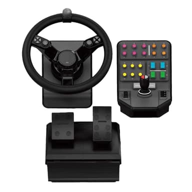 Logitech G Saitek, Farm Simulator, Volant à 900 Degrés, +38 Boutons Assignables, Contrôleur Analogique Double, Stick de Contrôle, USB , PC/Mac - Noir