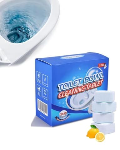 ZKUNL Lot de 12 comprimés nettoyants pour toilettes, comprimés nettoyants pour salle de bain, produits de nettoyage pour toilettes, comprimés nettoyants pour toilettes.