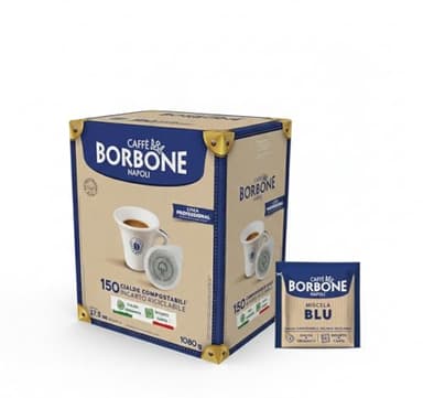 Borbone Lot de 300 dosettes à café ESE 44 mm mélange bleu