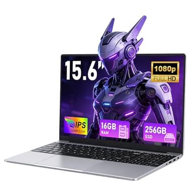 FUNYET 2026 Ordinateur Portable,15.6" Pc Portable 2 Cœurs 16Go RAM 256Go SSD Extension TF 1To,(Processeur 6Y30, 5000mAh),IPS 1920×1080 Win 11 Pro Laptop avec HDMI, USB3.0, WiFi5, BT4.2, Clavier QWERTY