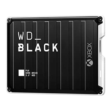 WD_BLACK P10 pour Xbox 2 To, Disque dur Externe Portable, des vitesses allant jusqu'à 130 Mo/s, Une abonnement d'un mois au Xbox Game Pass Ultimate, Compatible avec Xbox Series X|S, Noir et Blanc