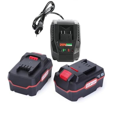 HHiMXPO 2 x 4.5Ah Li - ION Batterie et 1 x Chargeur Rapide Compatible avec Parkside 20v Outils électriques sans Fil