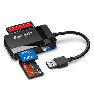 SmartQ Lecteur de cartes SD USB 3.0 C368, Plug N Play, compatible avec Apple et Windows, alimenté par USB, supporte CF/SD/SDHC/SDXC/MMC/Micro MMC, etc.